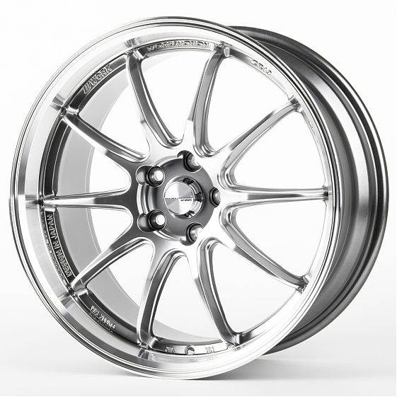 Литые диски 81146 Work LK021-CS255 19 J8.5 ET35 5x112 66.6 серебро тёмное + полированный обод: Фото 5