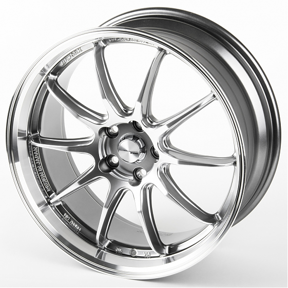 Литые диски 81146 Work LK021-CS255 19 J8.5 ET35 5x112 66.6 серебро тёмное + полированный обод: Фото 6