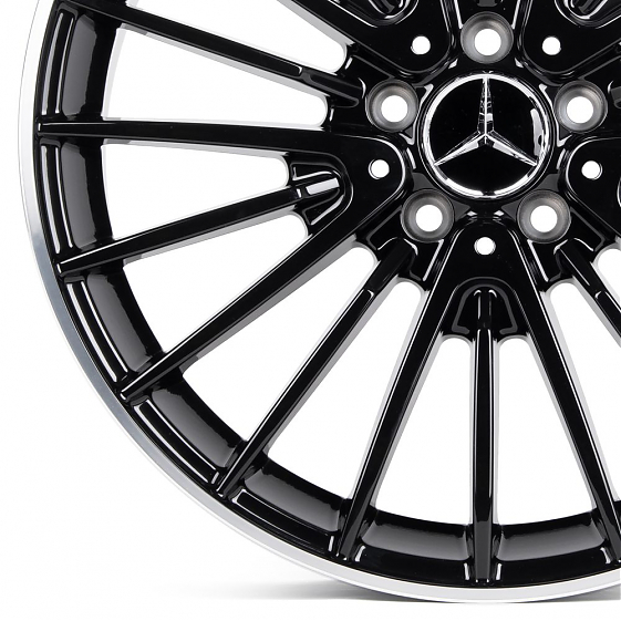 Кованые диски 231027X SL148-FG454 19 J8.5 ET48 5x112 66.6 чёрный глянцевый + полированный обод: Фото 2