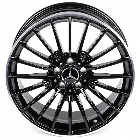 Кованые диски 231027X SL148-FG454 19 J8.5 ET48 5x112 66.6 чёрный глянцевый + полированный обод: Фото 3