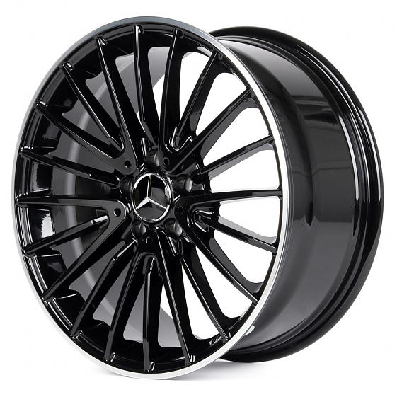Кованые диски 231027X SL148-FG454 19 J8.5 ET48 5x112 66.6 чёрный глянцевый + полированный обод: Фото 5