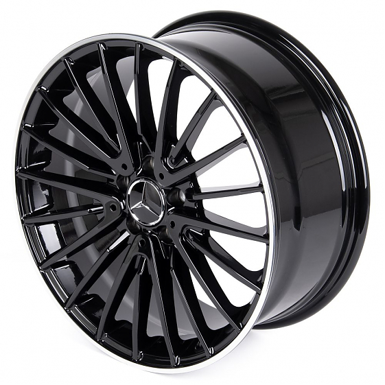 Кованые диски 231027X SL148-FG454 19 J8.5 ET48 5x112 66.6 чёрный глянцевый + полированный обод: Фото 6