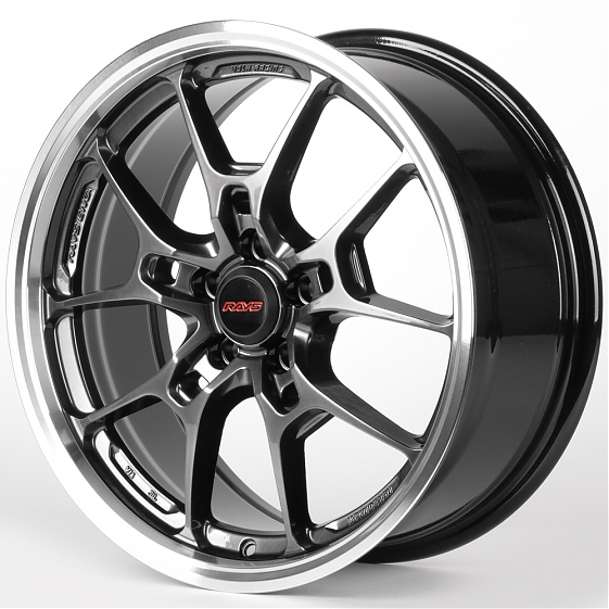Литые диски 81897 Rays iV-026-DS315 17 J7.5 ET35 5x112 66.56 графит матовый + полированный обод: Фото 5