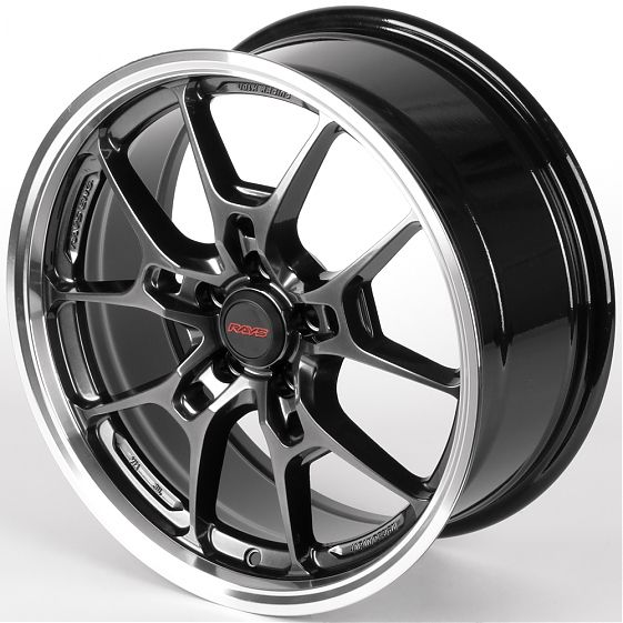 Литые диски 81897 Rays iV-026-DS315 17 J7.5 ET35 5x112 66.56 графит матовый + полированный обод: Фото 6