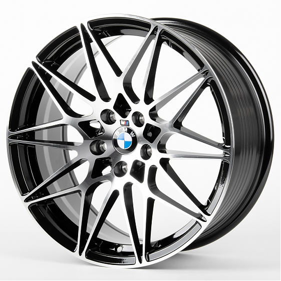 Литые диски 81084 BMW F0231-CS242 18 J8 ET35 5x112 66.6 чёрный глянцевый + полированные спицы: Фото 5