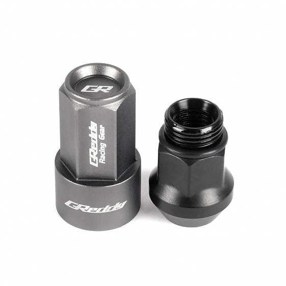 Комплект гаек 20234 Greddy M17L PRO конус 14X1,5 54mm серебро тёмное HEX 19: Фото 4