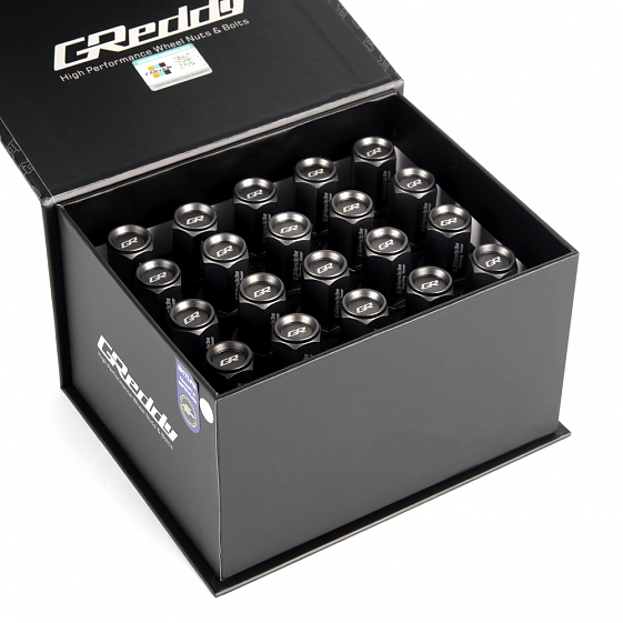 Комплект гаек 20234 Greddy M17L PRO конус 14X1,5 54mm серебро тёмное HEX 19: Фото 5