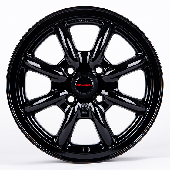 Литые диски 80753 Watanabe 2629-CS202 14 J5.5 ET40 4x100 60.1 чёрный глянцевый: Фото 1