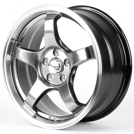 Литые диски 82478 Advan 166203 16 J7 ET35 5x100 73.1 серебро тёмное + полированный обод: Фото 5
