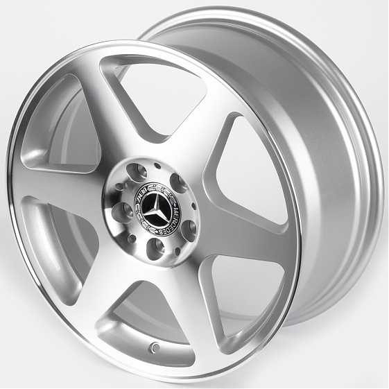 Литые диски 82066 Mercedes-Benz IVF-3481-DS316 17 J8 ET37 5x112 66.5 серебро + полированные спицы: Фото 6