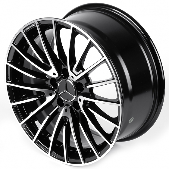 Литые диски 82346 Mercedes-Benz 7337-FG566 17 J8 ET35 5x112 66.5 чёрный глянцевый + полированные спи: Фото 6
