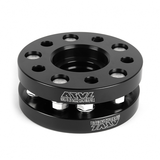 Проставка 41111 ATVL 5x112/5x114.3 66,6/60,1 12x1,5 20mm чёрный: Фото 2
