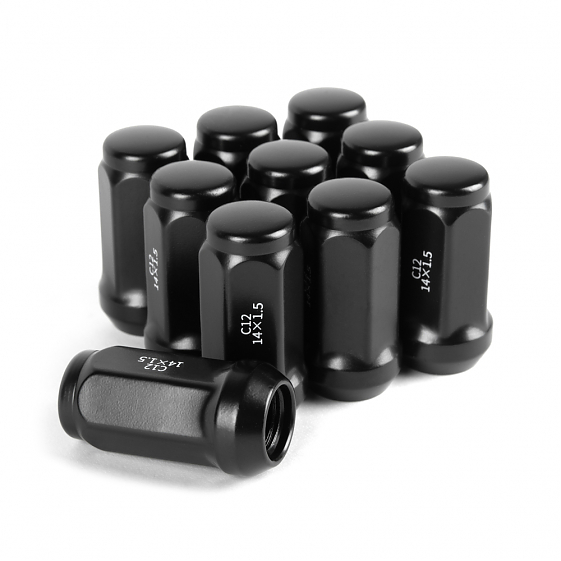 Гайка 20222 ATVL N008-45 конус 12x1,5 45mm чёрный матовый HEX 19: Фото 3