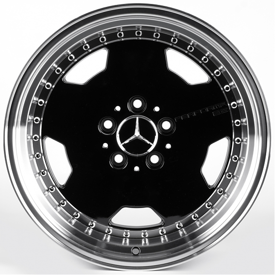 Литые диски 82582 Mercedes-Benz iV-953-953 17 J8 ET25 5x112 66.56 чёрный глянцевый + полированный об: Фото 1