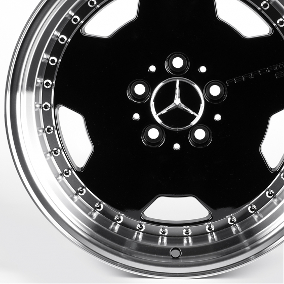 Литые диски 82582 Mercedes-Benz iV-953-953 17 J8 ET25 5x112 66.56 чёрный глянцевый + полированный об: Фото 2