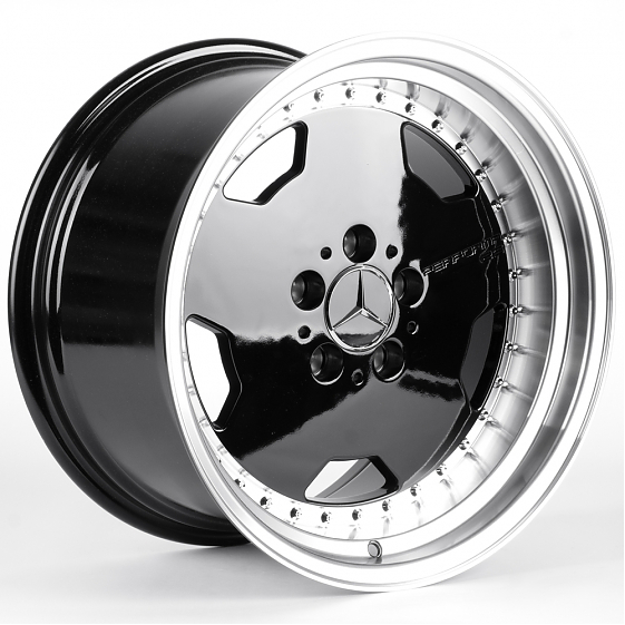 Литые диски 82582 Mercedes-Benz iV-953-953 17 J8 ET25 5x112 66.56 чёрный глянцевый + полированный об: Фото 4