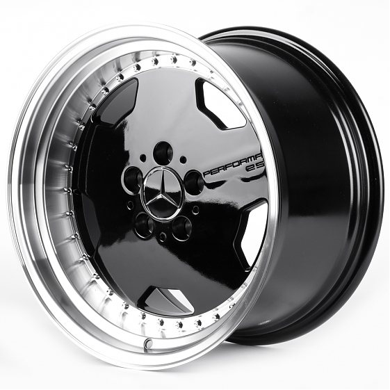 Литые диски 82582 Mercedes-Benz iV-953-953 17 J8 ET25 5x112 66.56 чёрный глянцевый + полированный об: Фото 5