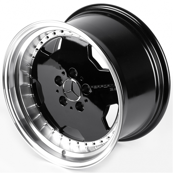 Литые диски 82582 Mercedes-Benz iV-953-953 17 J8 ET25 5x112 66.56 чёрный глянцевый + полированный об: Фото 6