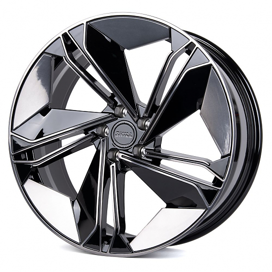 Кованые диски H231030E SKILL SL515-SK199 21 J9.5 ET31 5x112 66.6 чёрный глянцевый + полировка + чёрн: Фото 6