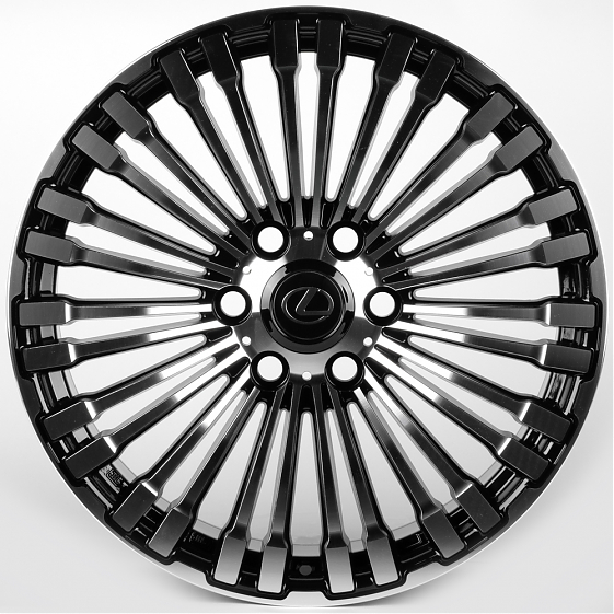 Литые диски 81417 Lexus/Toyota 11843-CT378 20 J8.5 ET40 6x139.7 95.1 чёрный + полированные спицы: Фото 1
