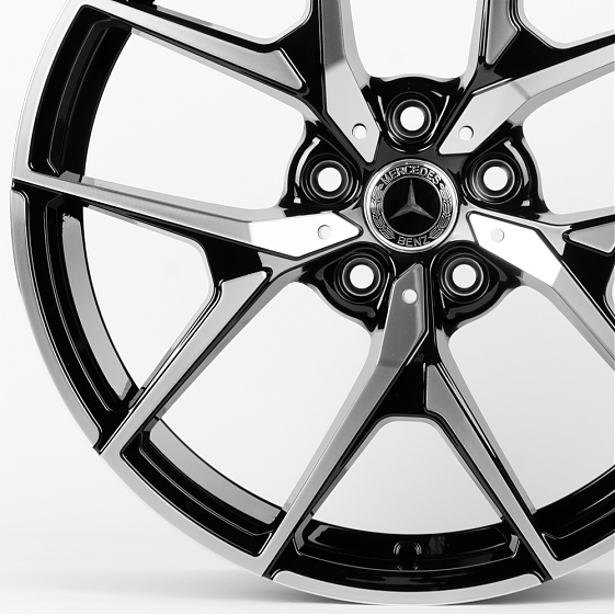Литые диски 80423 Mercedes-Benz AMG ZT813-DS194 18 J9.5 ET35 5x112 66.6 чёрный + полированные спицы: Фото 2