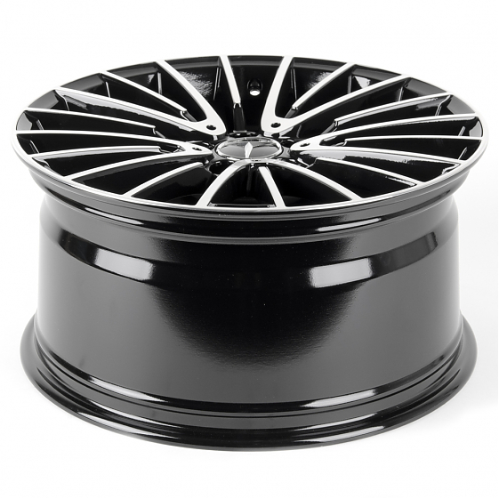 Литые диски 81710 Mercedes-Benz FC3064-SM169 18 J8 ET36 5x112 66.5 чёрный + полированные спицы: Фото 7