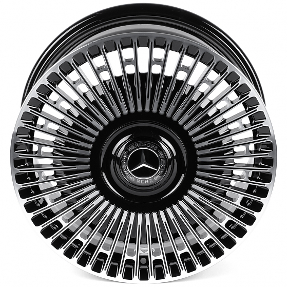 Кованые диски H260609W SKILL SL463-SL189 18 J8 ET52 5x112 66.6 чёрный глянцевый + полированные спицы: Фото 3