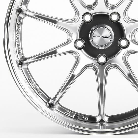 Литые диски 81078 Work F0111-SK164 18 J8.5 ET35 5x120 72.6 серебро тёмное + полированный обод: Фото 2