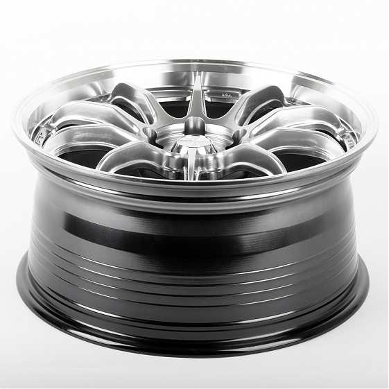Литые диски 81078 Work F0111-SK164 18 J8.5 ET35 5x120 72.6 серебро тёмное + полированный обод: Фото 7