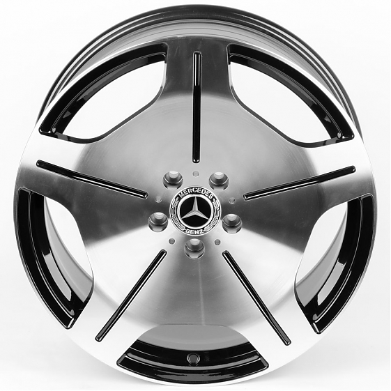Литые диски 80635 BMW F148-DS204 19 J8.5 ET38 5x112 66,56 чёрный + полированные спицы: Фото 3