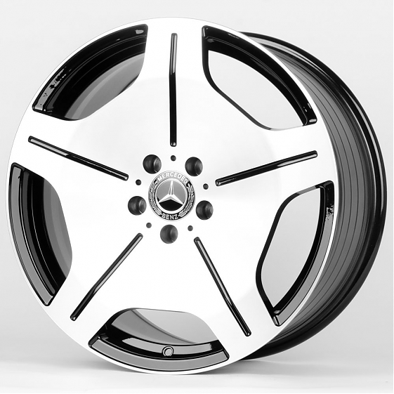Литые диски 80635 BMW F148-DS204 19 J8.5 ET38 5x112 66,56 чёрный + полированные спицы: Фото 5