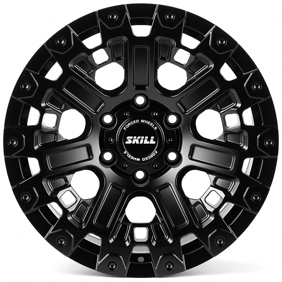 Кованые диски H260527A SKILL SV152-SL191 18 J9 ET15 6x139.7 106.1 чёрный матовый: Фото 1
