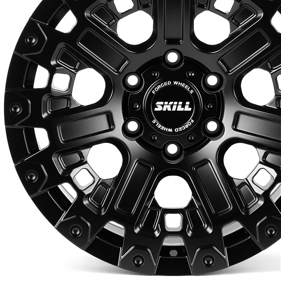 Кованые диски H260527A SKILL SV152-SL191 18 J9 ET15 6x139.7 106.1 чёрный матовый: Фото 2