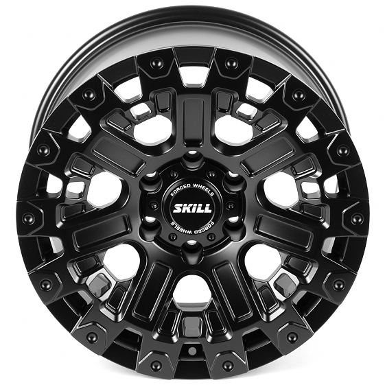 Кованые диски H260527A SKILL SV152-SL191 18 J9 ET15 6x139.7 106.1 чёрный матовый: Фото 3