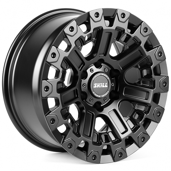Кованые диски H260527A SKILL SV152-SL191 18 J9 ET15 6x139.7 106.1 чёрный матовый: Фото 4