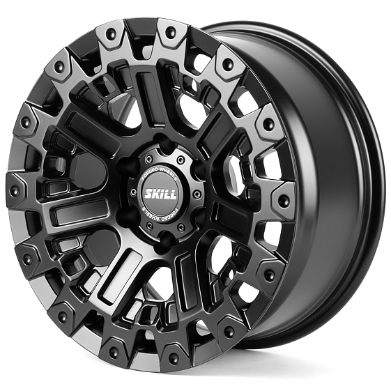 Кованые диски H260527A SKILL SV152-SL191 18 J9 ET15 6x139.7 106.1 чёрный матовый: Фото 5