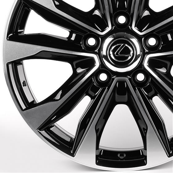 Литые диски 81827 Lexus IV-869-SF100 20 J8.5 ET45 5x150 110.1 чёрный глянцевый + полированные спицы: Фото 2
