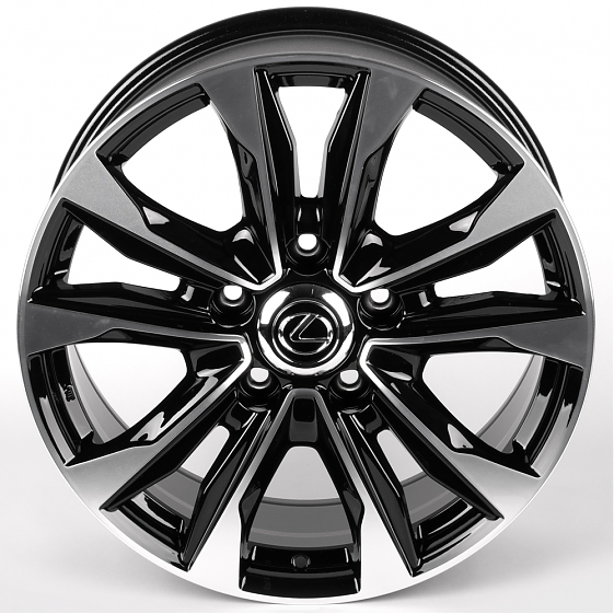 Литые диски 81827 Lexus IV-869-SF100 20 J8.5 ET45 5x150 110.1 чёрный глянцевый + полированные спицы: Фото 3