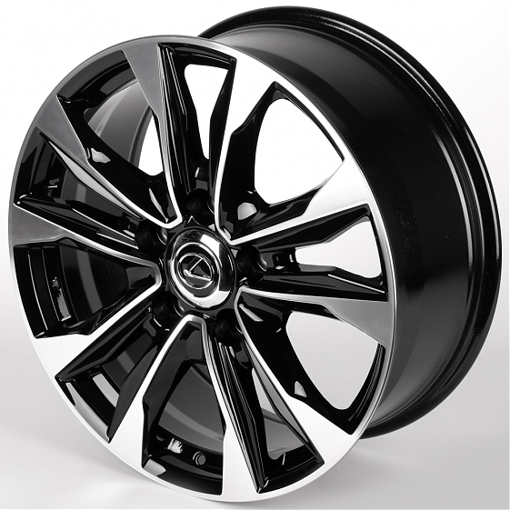 Литые диски 81827 Lexus IV-869-SF100 20 J8.5 ET45 5x150 110.1 чёрный глянцевый + полированные спицы: Фото 6