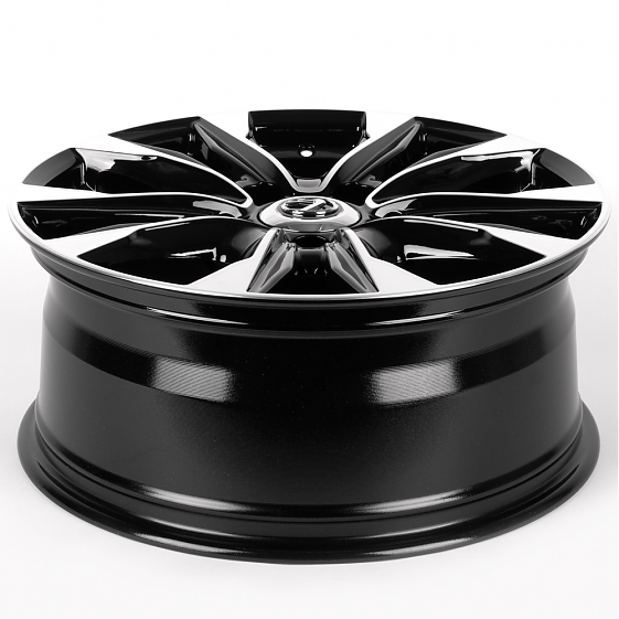 Литые диски 81827 Lexus IV-869-SF100 20 J8.5 ET45 5x150 110.1 чёрный глянцевый + полированные спицы: Фото 7