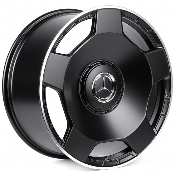Кованые диски H260204Y SKILL SL466-SK365 23 J10 ET20 5x130 84.1 чёрный матовый + полированный обод: Фото 4