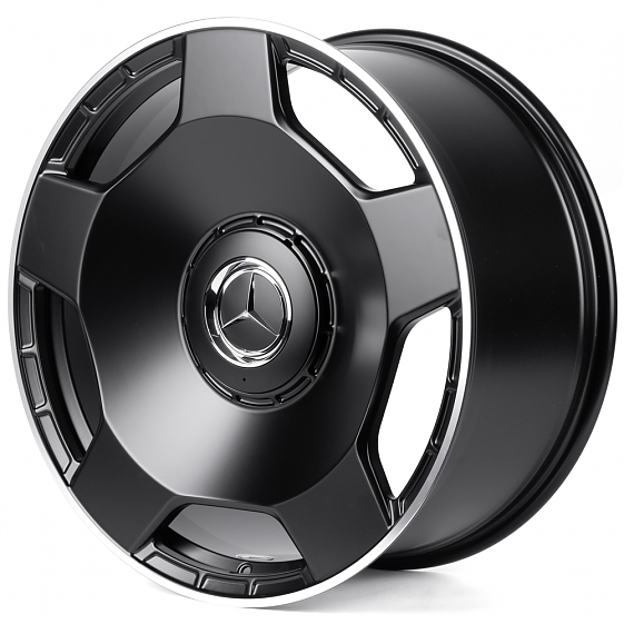 Кованые диски H260204Y SKILL SL466-SK365 23 J10 ET20 5x130 84.1 чёрный матовый + полированный обод: Фото 5