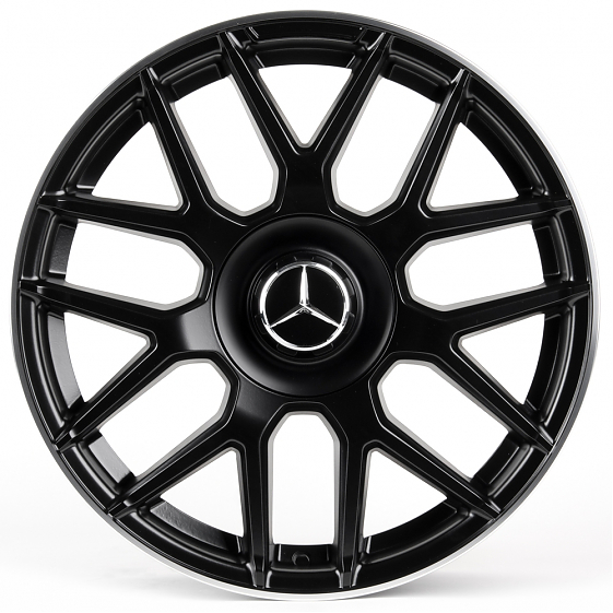 Литые диски 80960 Mercedes-Benz 10713-SB393 18 J8 ET35 5x112 66.6 чёрный матовый + полированный обод: Фото 1