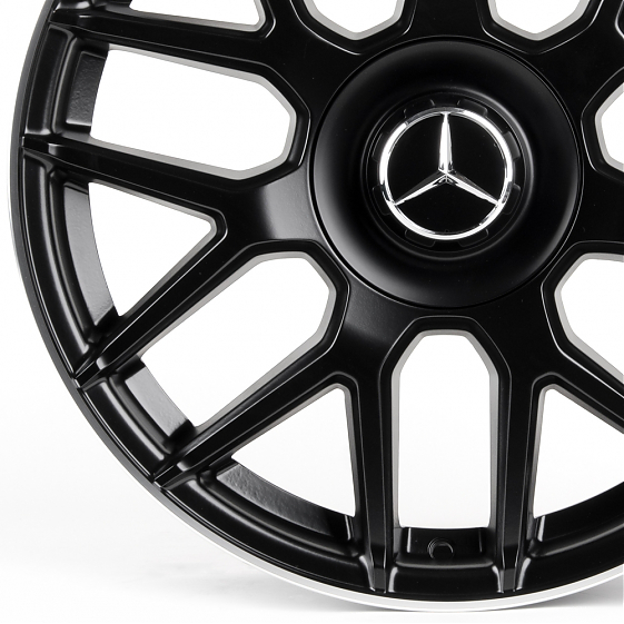 Литые диски 80960 Mercedes-Benz 10713-SB393 18 J8 ET35 5x112 66.6 чёрный матовый + полированный обод: Фото 2