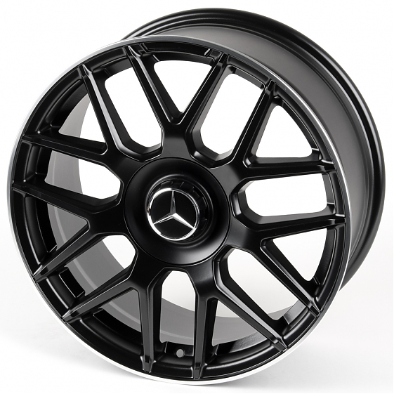 Литые диски 80960 Mercedes-Benz 10713-SB393 18 J8 ET35 5x112 66.6 чёрный матовый + полированный обод: Фото 5