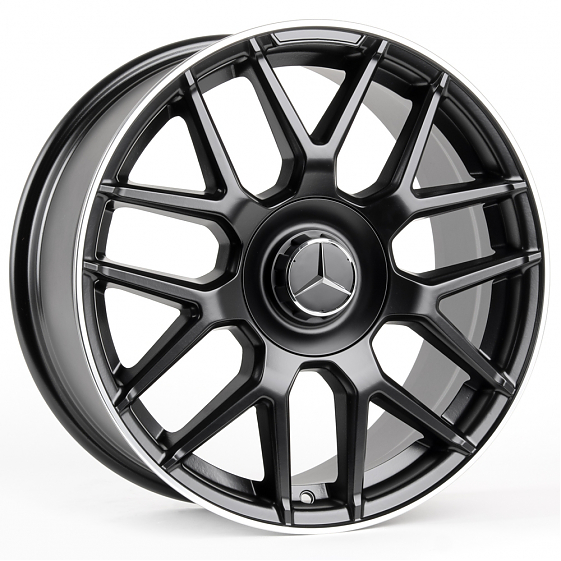 Литые диски 80960 Mercedes-Benz 10713-SB393 18 J8 ET35 5x112 66.6 чёрный матовый + полированный обод: Фото 6