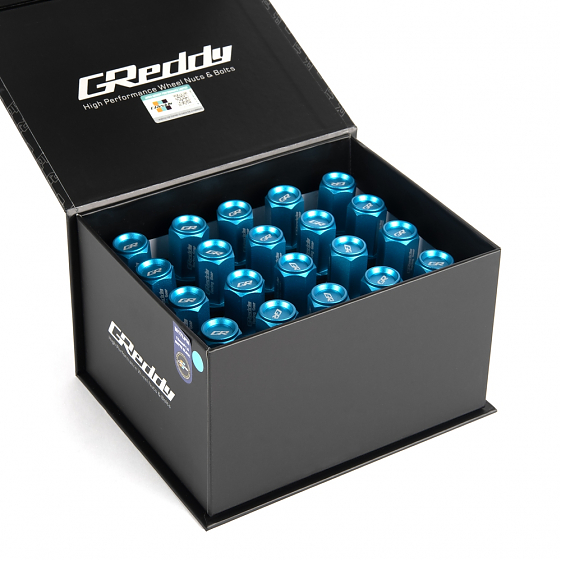 Комплект гаек 20194 Greddy M17L PRO конус 12x1,5 54mm бирюзовый HEX 19: Фото 5