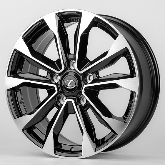 Литые диски 80035 Toyota/Lexus 1151X-CT388 21 J8.5 ET54 5x150 110.1 чёрный + полированные спицы: Фото 7