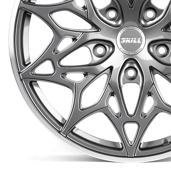 Кованые диски 230315T SKILL SL351-CS267 20 J9 ET40 5x150 110.1 графит глянцевый + полированный обод: Фото 2