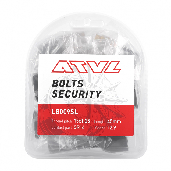 Комплект секретных болтов 60041 ATVL LB009SL сфера 15x1,25 45mm чёрный матовый 17/19: Фото 3
